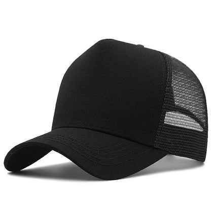 Felnőtt nyári pamut trucker sapka, női hálós napellenző sapka, nagy méretű sapka, férfi plusz méretű baseball sapka, 55–60 cm, 60–65 cm