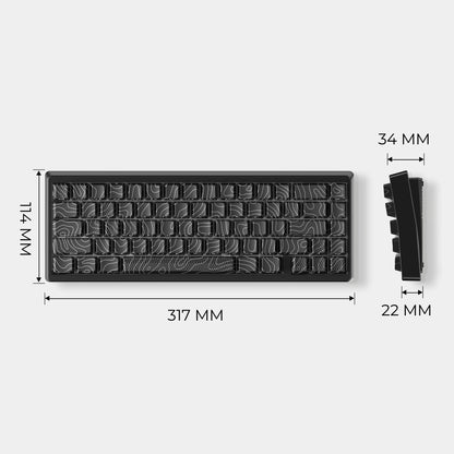 XVX M67 JadeStone Mechanical Keyboard With IMD-Tech Keycaps Hot Swappable Gasket Tri-Mode Custom RGB Wireless Keyboard 65%