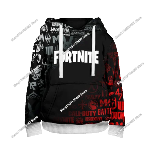 Children Clothes Birthday Cute Gifts Fortnite Child Hoodies Battle Royale Boys Girls Anime Sweatshirt Kids Winter Pullover Tops