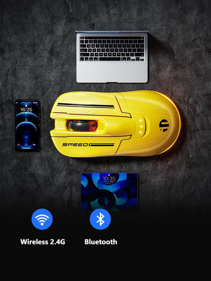 INPHIC Super Racing Car Series Wireless Bluetooth Gaming Mouse 500mA Battery Level Display Light Effect Customization