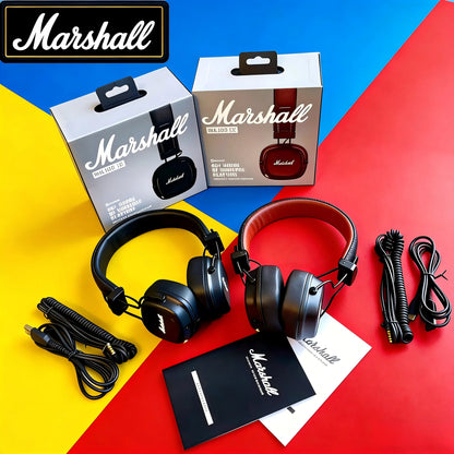 Marshall Major V 5 kabellose Bluetooth-On-Ear-Kopfhörer – satter Bass, Stereo-Sound, Sport- & Gaming-Headset mit Mikrofon, kabelloser & kabelgebundener Kopfhörer