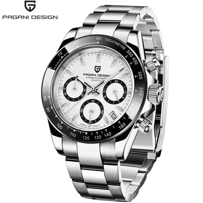 montre chronographe pour homme PAGANI DESIGN– Montre-bracelet à quartz de luxe, lumineuse et étanche.