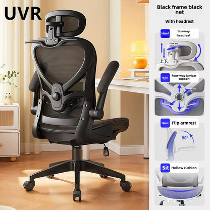 UVR Ergonomic Office Chair Breathable Mesh Computer Chair with Adjustable Height, Comfortable Gaming Chair, Swivel Executive Desk Chair with Armrests