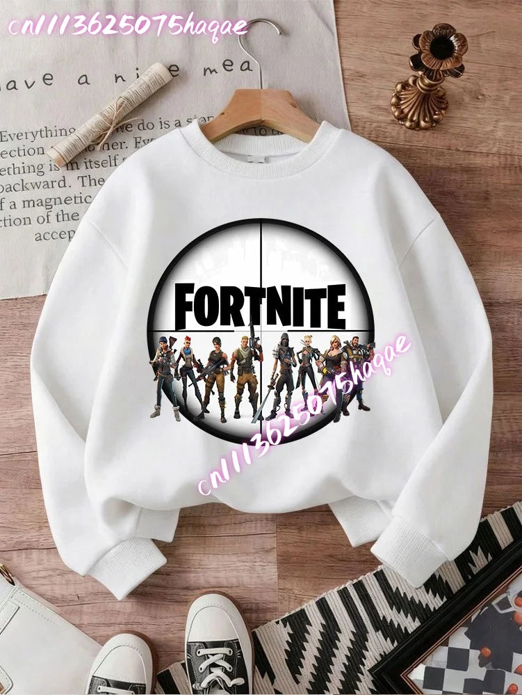 New Fortnites Kids Sweatshirts Cartoon Game Character Printed Hoodie Autumn Casuals Children Tops Winter Baby Boys Clothing