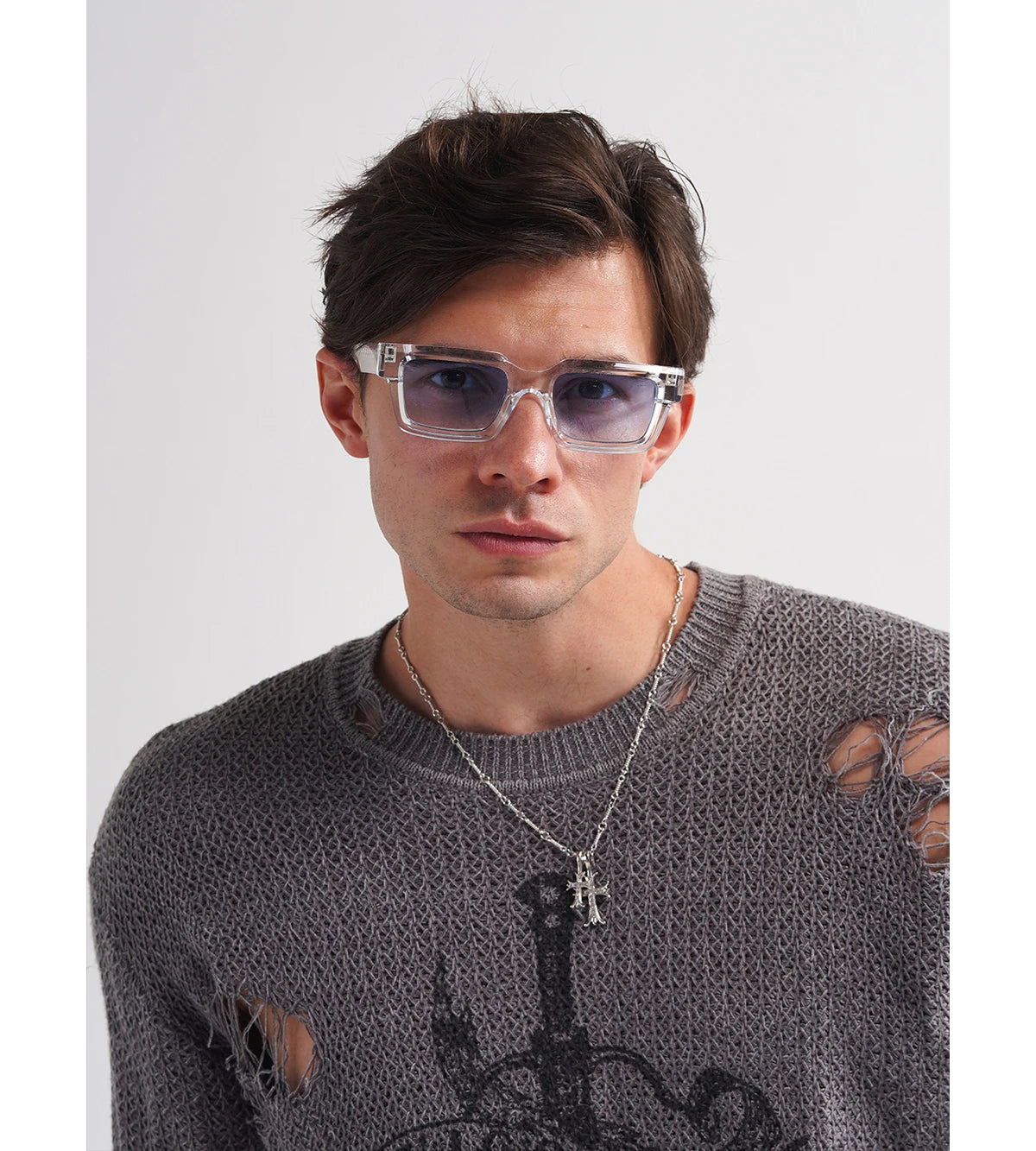 Ruiao 2026 retro black designer sunglasses vintage for women luxury square rectangular man UV400 Propionate insert pin eyewear
