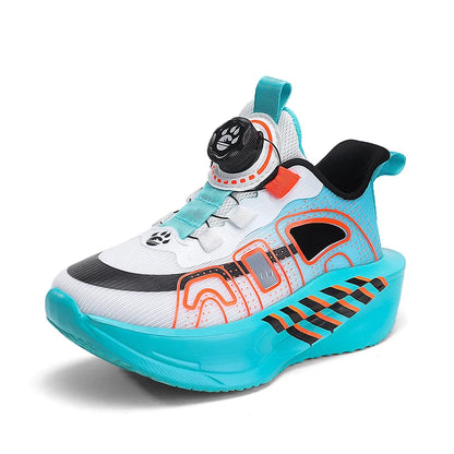 Childrens Running Shoes Comfortable Mesh Boys Outdoor Training Shock-absorbing Tennis Shoes New Hollow Breathable Casual Shoes