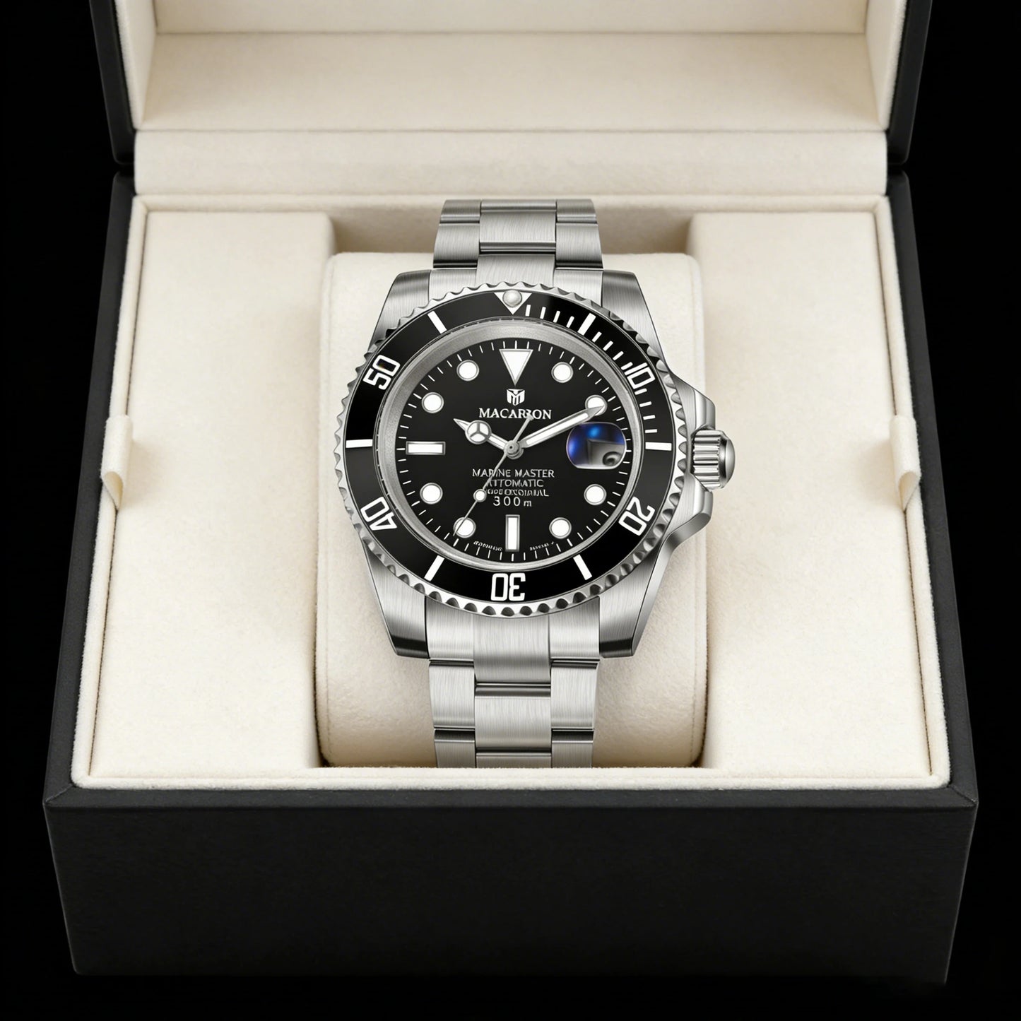 MACARLON Design New 41mm Mechanical Watch for Men Sapphire Glass Luminous Stainless Steel Waterproof China NH35 Automatic Watch TOP