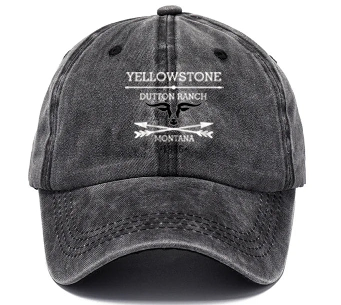 FOCUS Print Cap Washed Cotton Adjustable Classic Style Baseball Cap, Sports Duckbill Hat for Men and Women