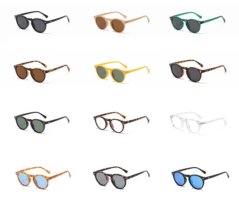 Peekaboo polarized sunglasses for men korean fashion driving round sun glasses for women uv400 green brown summer accessories