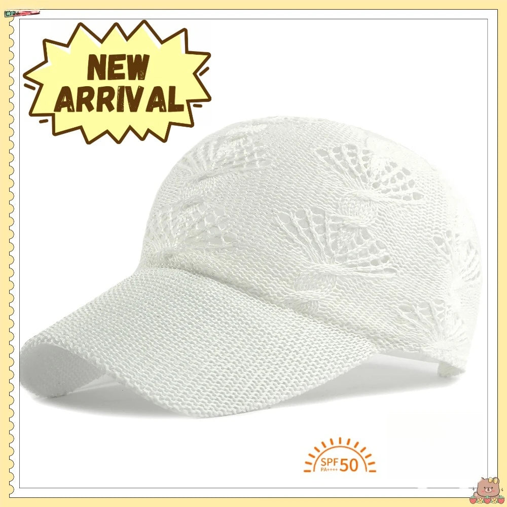 Casquette de baseball d'été en maille ajourée brillante pour femme, casquette de protection solaire pour les activités de plein air, respirante, flatteuse et polyvalente
