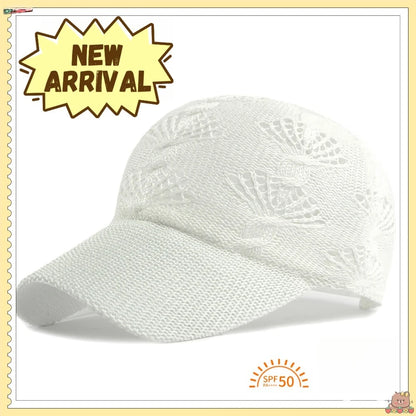 Casquette de baseball d'été en maille ajourée brillante pour femme, casquette de protection solaire pour les activités de plein air, respirante, flatteuse et polyvalente