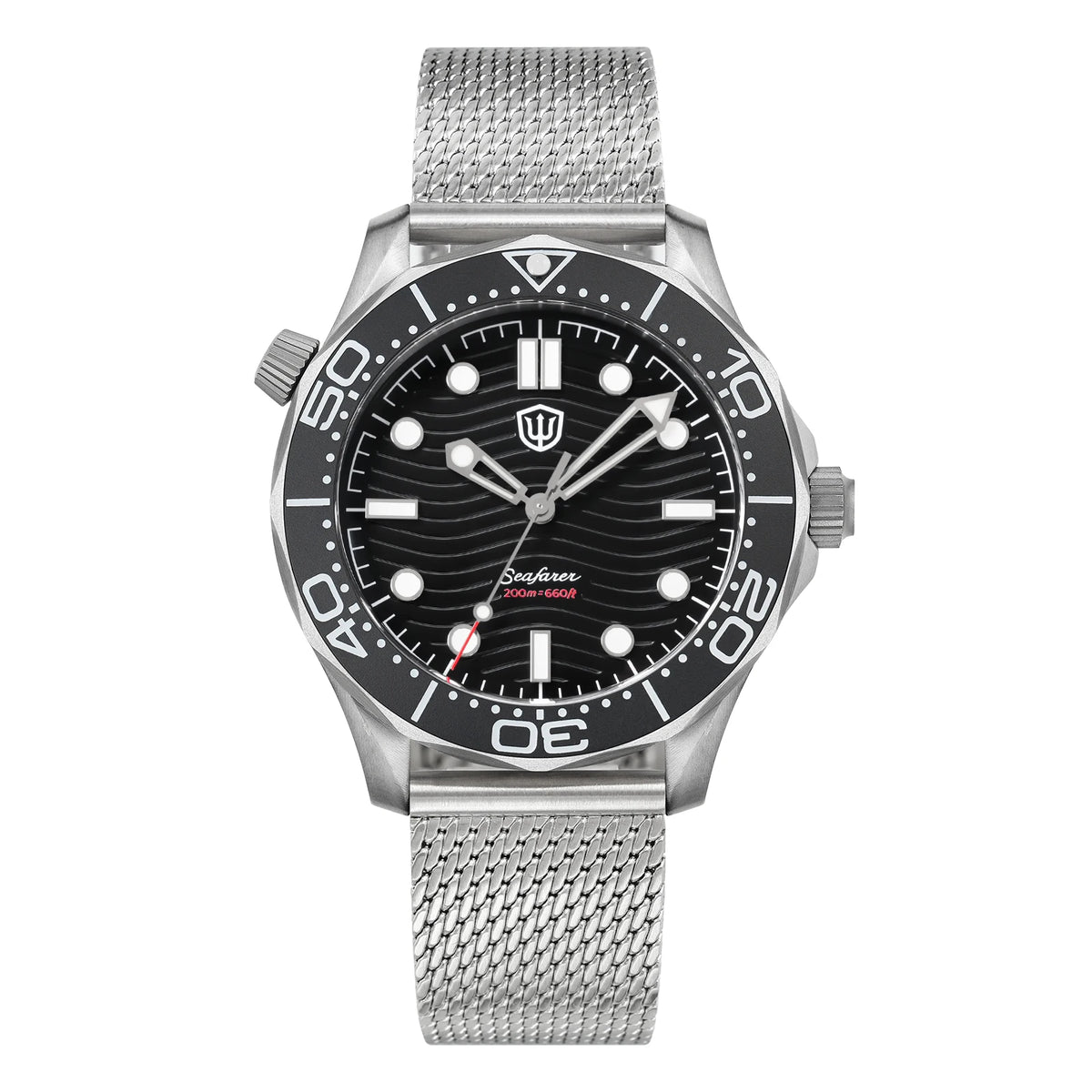 Watchdives 42mm Seafarer Grade 2 Titanium NTTD Dive Watch WD007Q V2 VH31 Sweep Second Quartz Movement Luminous Sapphire Watches