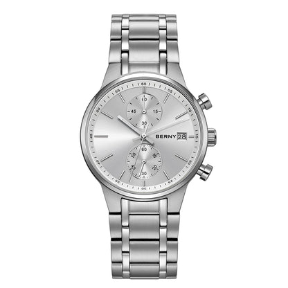 BERNY Watches for Men Fashion Casual Multi-function Chronograph Quartz Men's Watch Luminous Date Colorful Sports Wristwatch