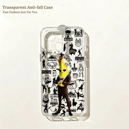 Hot Game F-Fortnites Phone Case for IPhone 17e 17 16 16e 15 14 13 12 11 Mini Pro Max X XR XSMax 7 8 Air Plus Clear Back Cover