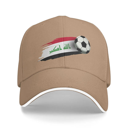Men's Women's Iraq Flag Iraqi Soccer Outdoor Hat  Sun Baseball Caps Casual Baseball Cap Sports Hats