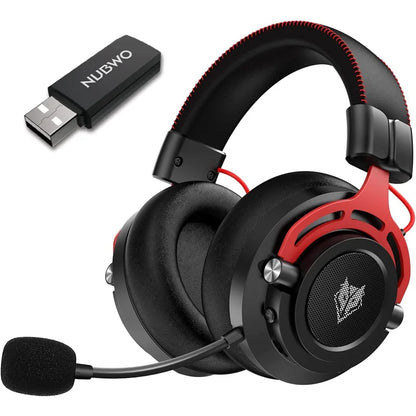 Casque de jeu stéréo sans fil NUBWO G03 avec micro à suppression du bruit, casque de jeu sans fil Bluetooth avec micro pour PS5, PS4, PC
