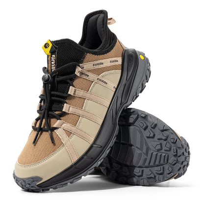 Fittington Wide Sneakers for Men Slip-on Hiking Shoes Soft Comfortable Men Running Shoe Slip Resistant Walking Shoes with Arch