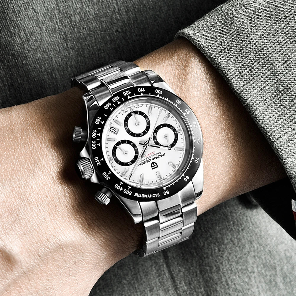 2026 New PAGANI DESIGN Brand Luxury Quartz Watch Sapphire Waterproof Luminous Men watch Japan VK63 Movt All Steel Chronograph