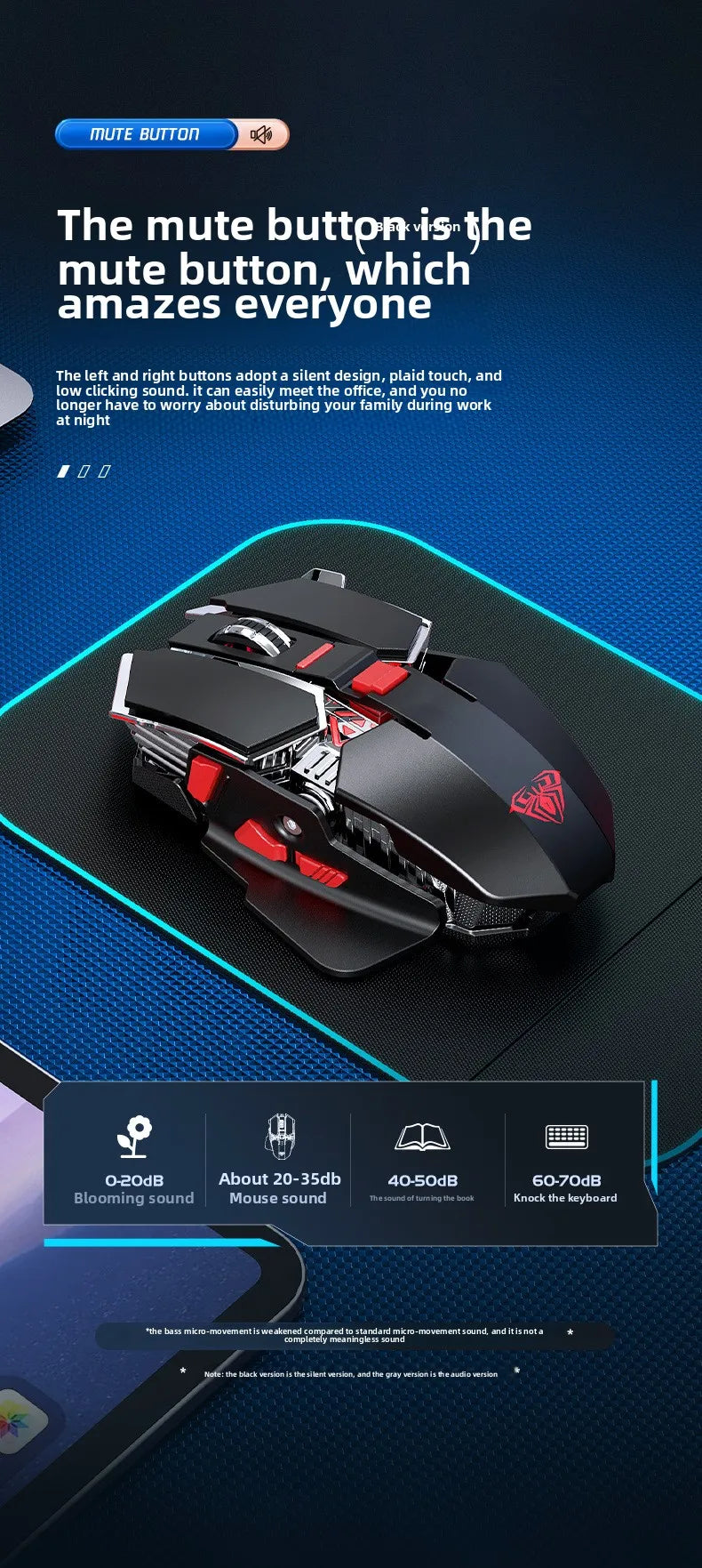 Nowa mysz gamingowa 2025 SC300 bezprzewodowa 2.4G RGB 3200dpi, akumulatorowa, cicha, mechaniczna mysz e-sportowa do komputera stacjonarnego i laptopa