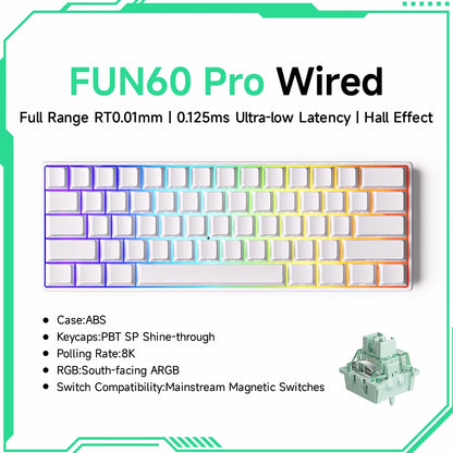 Akko MonsGeek FUN68 FUN60 PRO&MAX Tastiera magnetica HE 60% 65% Tastiere da gaming Rapid Trigger 8K Tastiera custom per gamer Esports