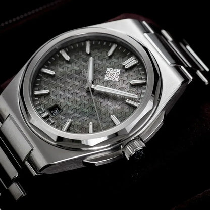 IX&DAO 2025 Neu 37mm Warrior Herren-Automatikuhr mit Miyota 9015 Uhrwerk, Saphirglas, Edelstahl, wasserdicht bis 10Bar, BGW