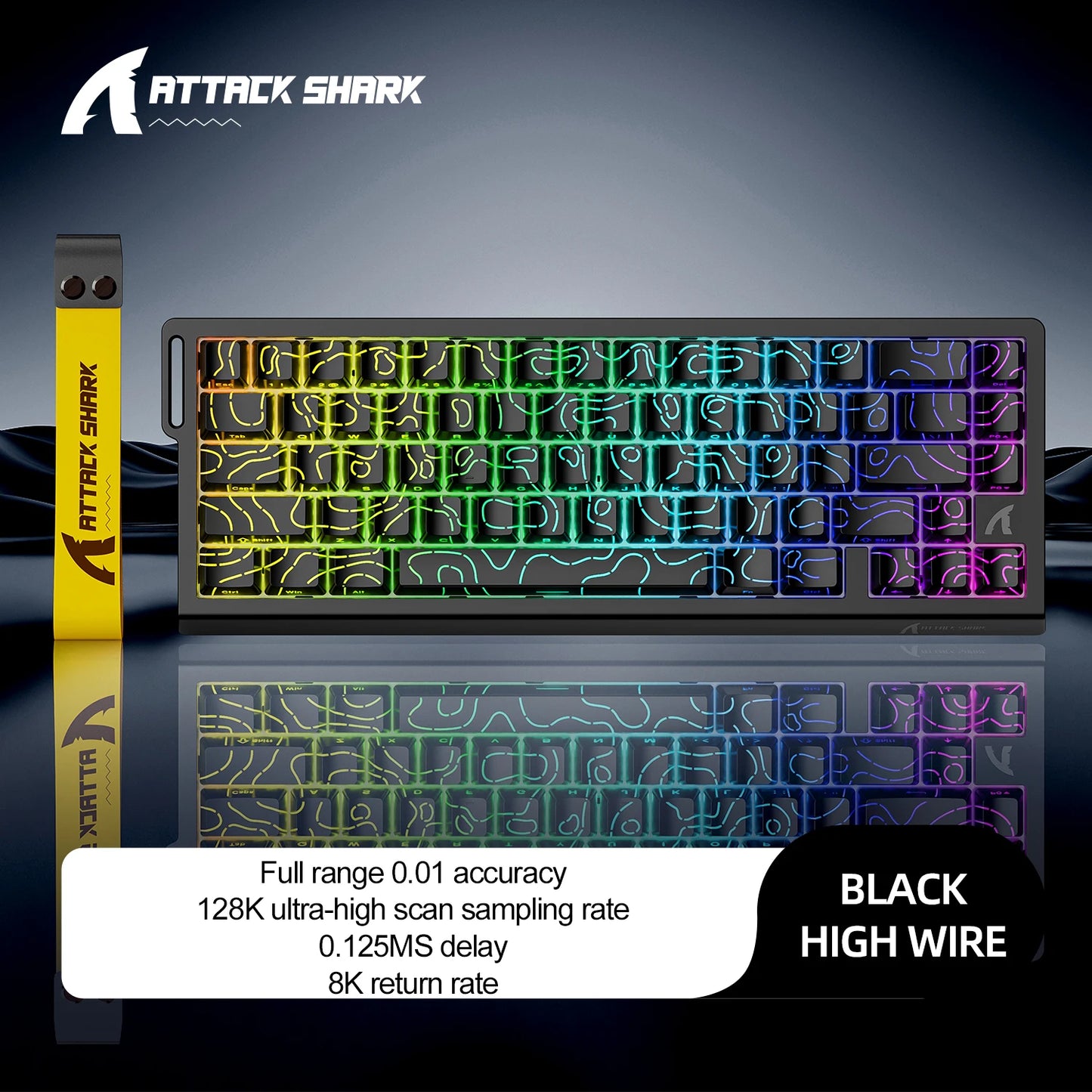 Attack Shark X68HE Gaming Keyboard Wired 8K Polling Hall Effect Magnetic Switch Rapid Trigger SOCD/RS Low Latency Pro Gaming