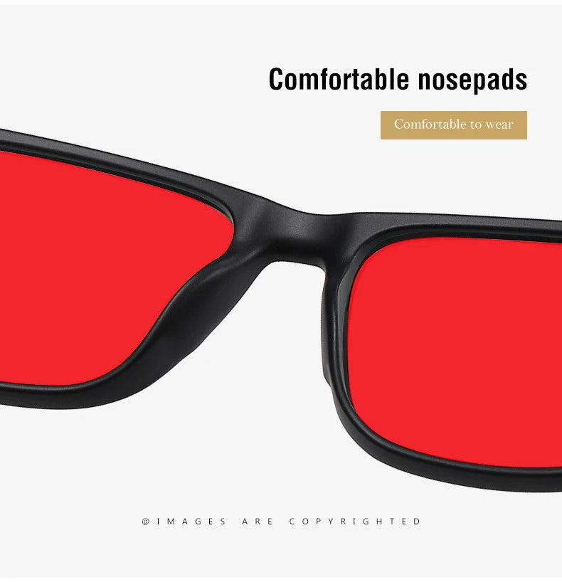 Men Sleep Blue Light Blocking Glasses Women Anti Radiation Computer Eyewear UV500 PC Red Lenses TR90 Square Eyeglasses Frames