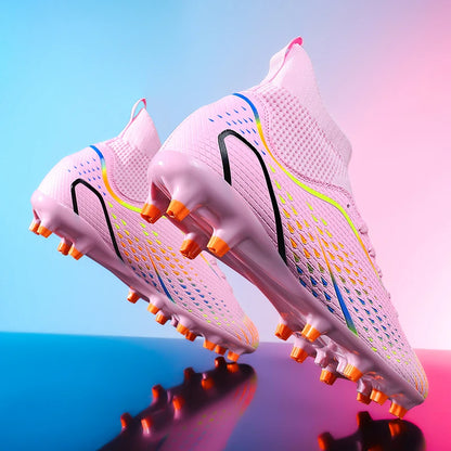 Men's Outdoor Football Boots FG/TF Professional Training Soccer Shoes Cleats Turf Futsal Match Grass Unisex Non-Slip Breathable