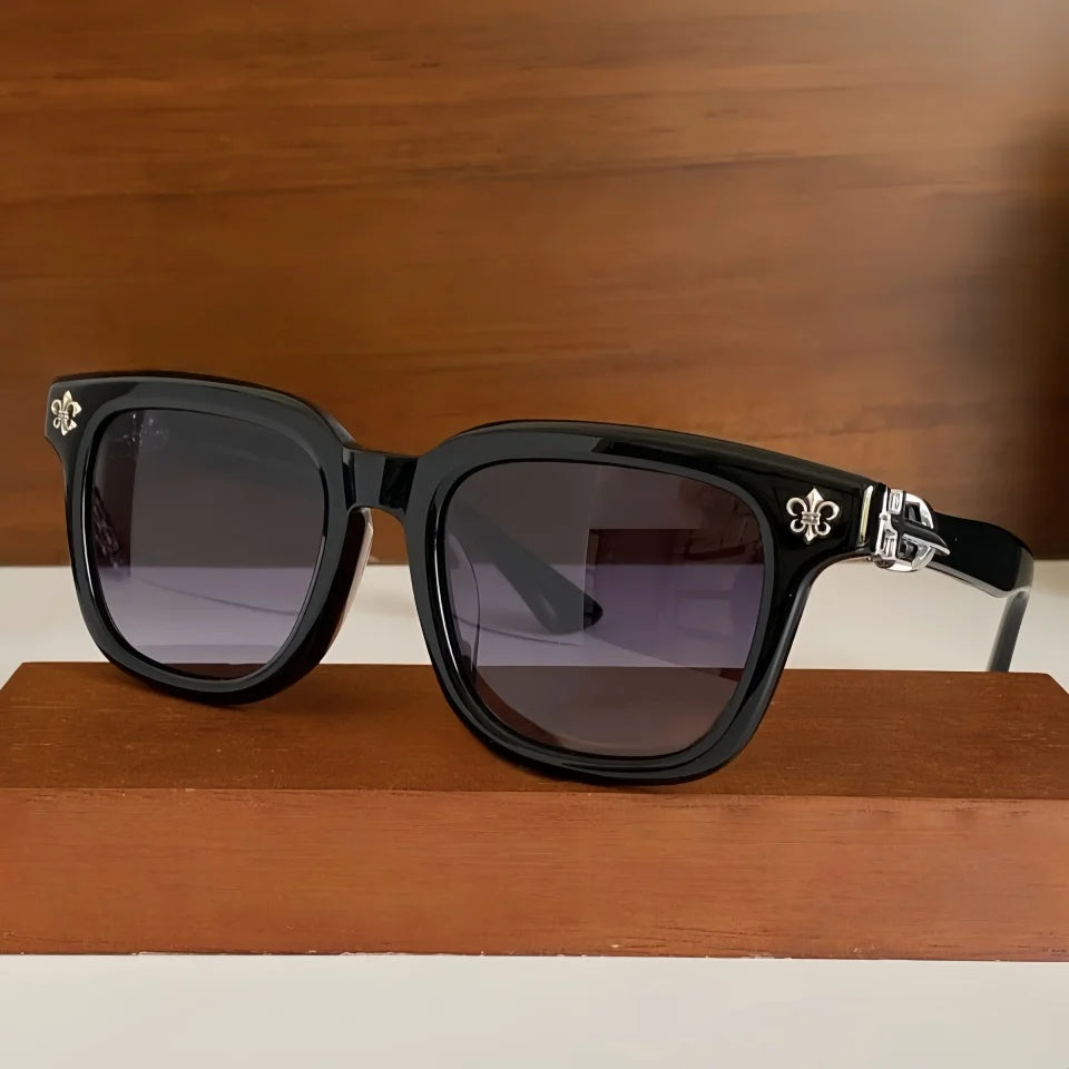 New Men's Fashion Trend Personalized Acetate Sunglasses High Quality Brand Design Retro Luxury UV400 Women's Outdoor Sun Glasses