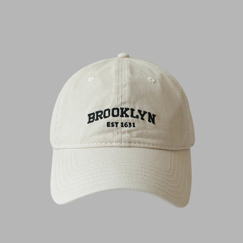 Gorra de béisbol de algodón suave con letras para mujer y hombre, bordado retro, visera curvada, gorra unisex para coleta, hip hop, gorra de camionero y gorras para el sol