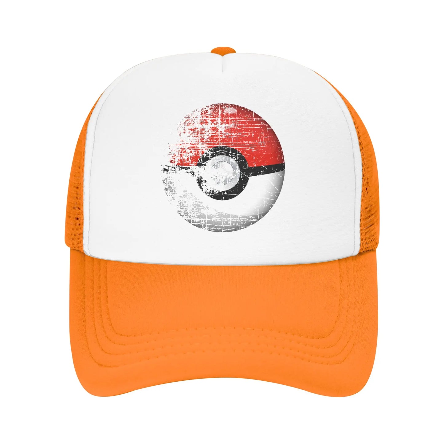 Destroyed Pokemon Pokeball Trucker Cap Men Women Outdoor Hat Trucker Worker Cap Fishing Hat Adjustable Mesh Baseball Caps Summer