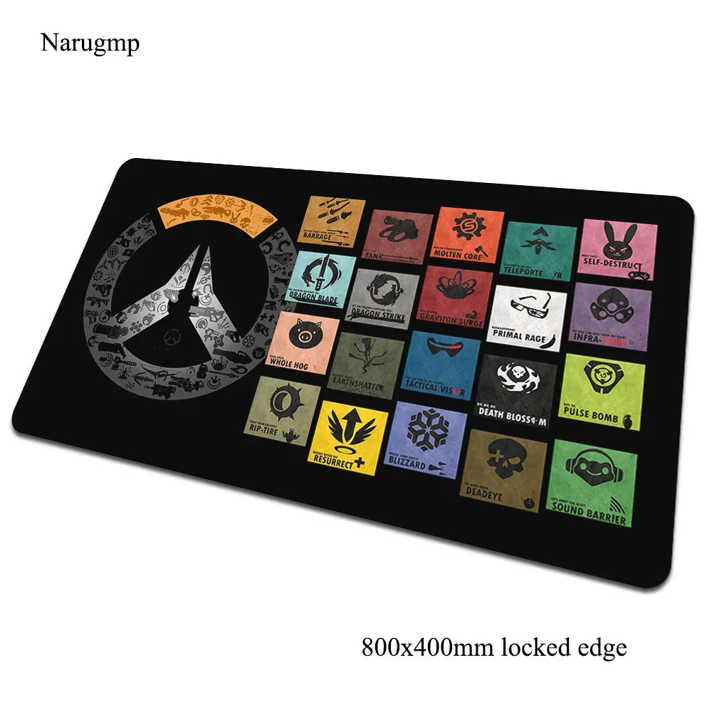 overwatch padmouse 80x40cm gaming mousepad game Halloween Gift large mouse pad gamer computer desk big mat notbook mousemat pc