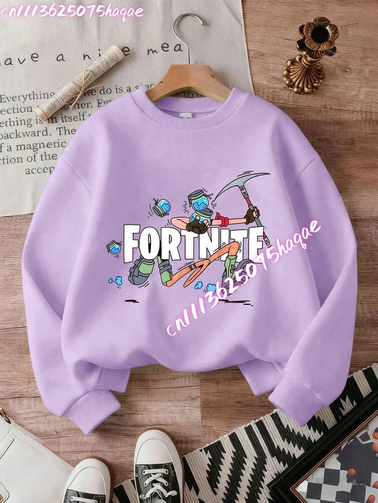 New Fortnites Kids Sweatshirts Cartoon Game Character Printed Hoodie Autumn Casuals Children Tops Winter Baby Boys Clothing