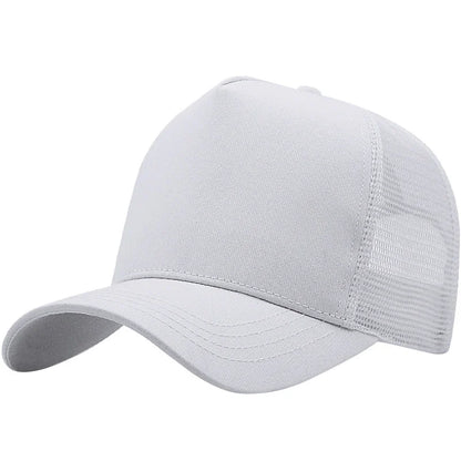 Felnőtt nyári pamut trucker sapka, női hálós napellenző sapka, nagy méretű sapka, férfi plusz méretű baseball sapka, 55–60 cm, 60–65 cm