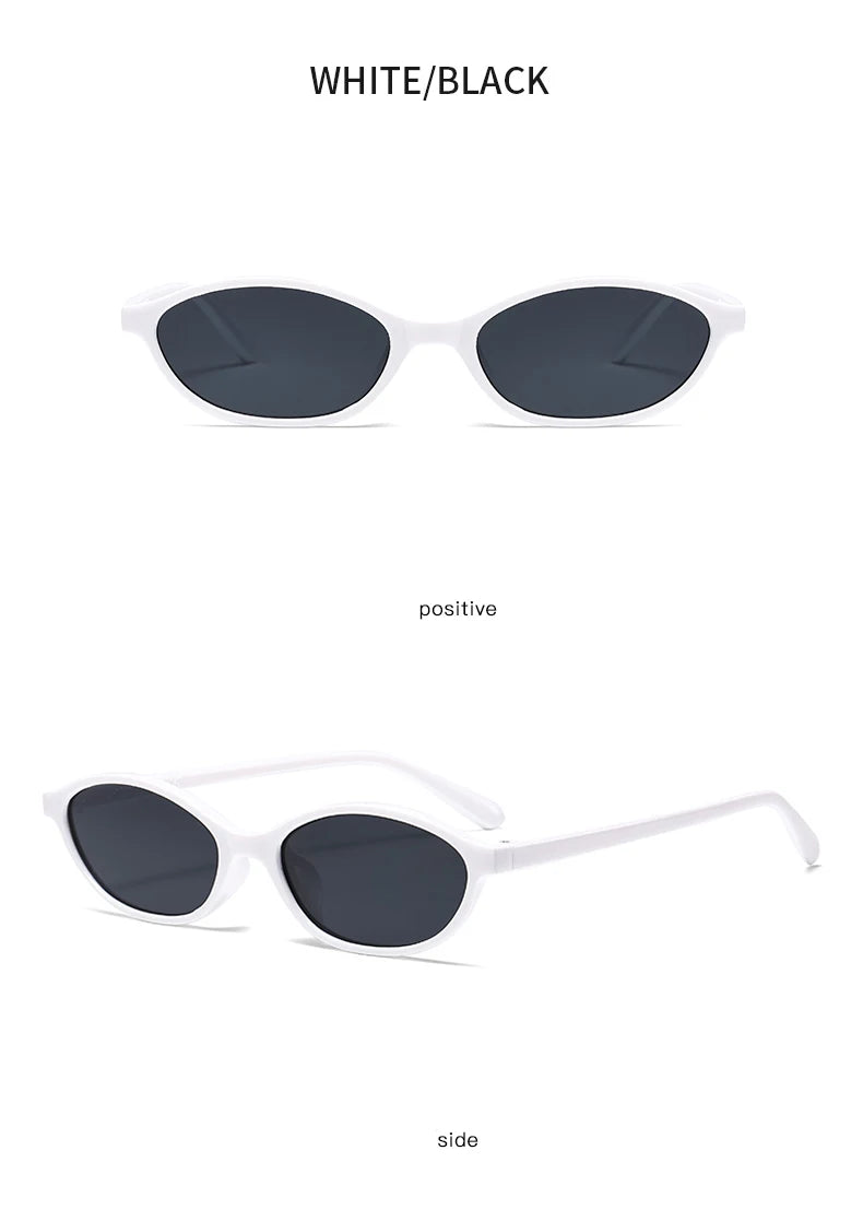 1/4pcs New Casual Elliptical Sunglasses Female Multi Color Frame Glasses Fashion Small Frame Design UV400 Sun Glasses Unisex