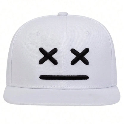 Unisex XX Smiling Face Embroidery Hip-hop Hats Spring Autumn Adjustable Casual Snapback Baseball Caps Sunscreen Hat Sports Cap