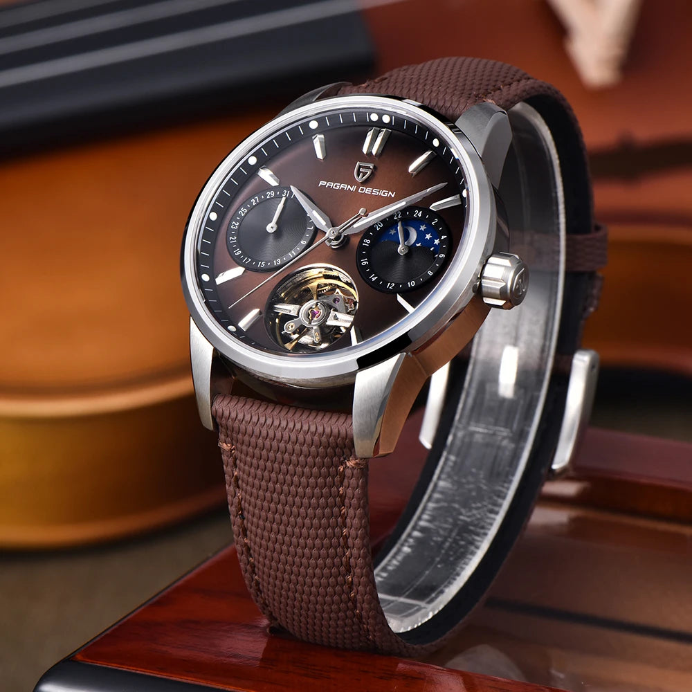 Pagani Design 2025 New 41MM Luxury Automatic Mechanical Men's Watch Stainless Steel 100m Waterproof Pilot Watch reloj hombre