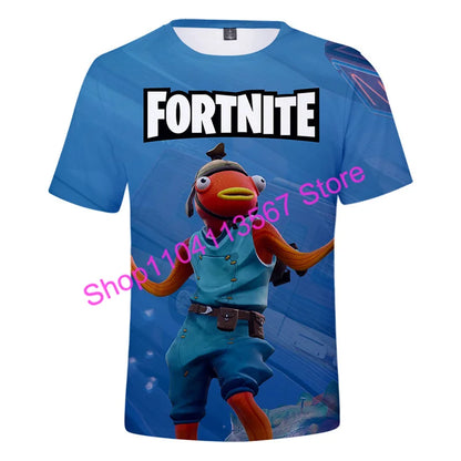 Christmas 3D T-shirt Zero Triggerfish Fortnite T-Shirt, Competitive Game Streetwear for Kids, Boys and Girls, Harajuku Teen Tees
