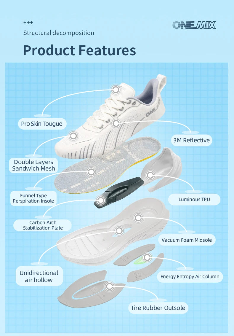 ONEMIX Women Sneakers Black Breathable Running Shoes for Woman 2024 Designer Free Shipping Pink Fashion Damping Sports Shoes