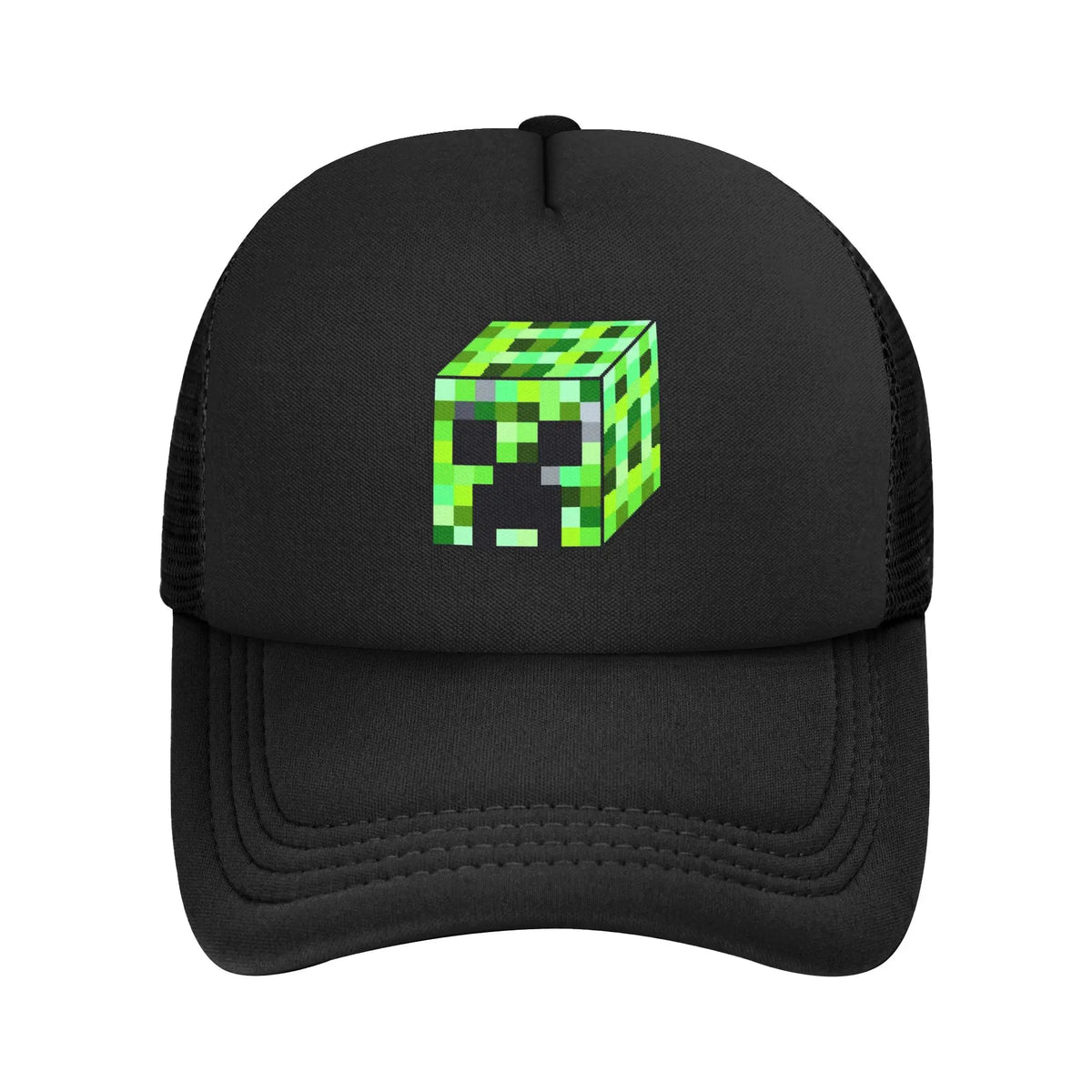 Voksen Creepers Zombie fjendtlig mob-karakter Trucker-kasket Mesh-baseballkasket Polyesterhat Solkasket Justerbare golfkasketter Sommer