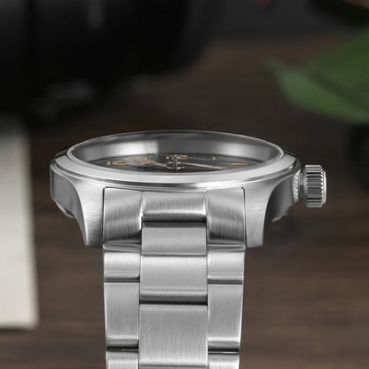 Militado ML08 Quartz Watch  VH31 Movement Steel Strip Sapphire Crystal Vintage Watch 10Bar Waterproof BGW9 Luminous Mens Watch