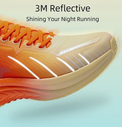 ONEMIX Nye løbesko med støddæmpning til mænd, velegnede til tunge løbere, snøresko til sport, kvinder, skridsikre udendørs atletiske herresneakers
