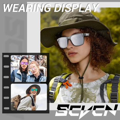 SCVCN Polarized Hiking Eyewear Fishing Sunglasses Cycling Glasses Fashion UV400 Bike Men MTB Sports Bicycle Glasses Outdoor