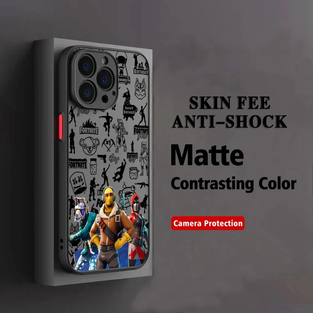 Capa de Telemóvel Hot Game F-Fortnites para Oppo A6 A5 A5x A59 A98 A38 A58 A78 A76 A57 A17 A55 A94 A74 A54 A16K A16 Pro 5G Mate