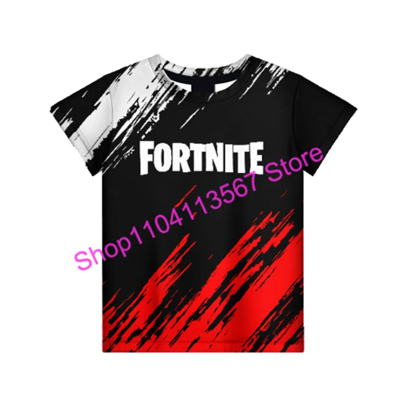 Christmas 3D T-shirt Zero Triggerfish Fortnite T-Shirt, Competitive Game Streetwear for Kids, Boys and Girls, Harajuku Teen Tees