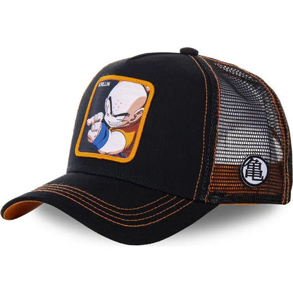 Dragon Ball Son Goku Cap Summer Travel Peaked Cap Men's Embroidery Hip-Hop Mesh Cap Style Sun Visor Baseball Cap Outdoor Sport