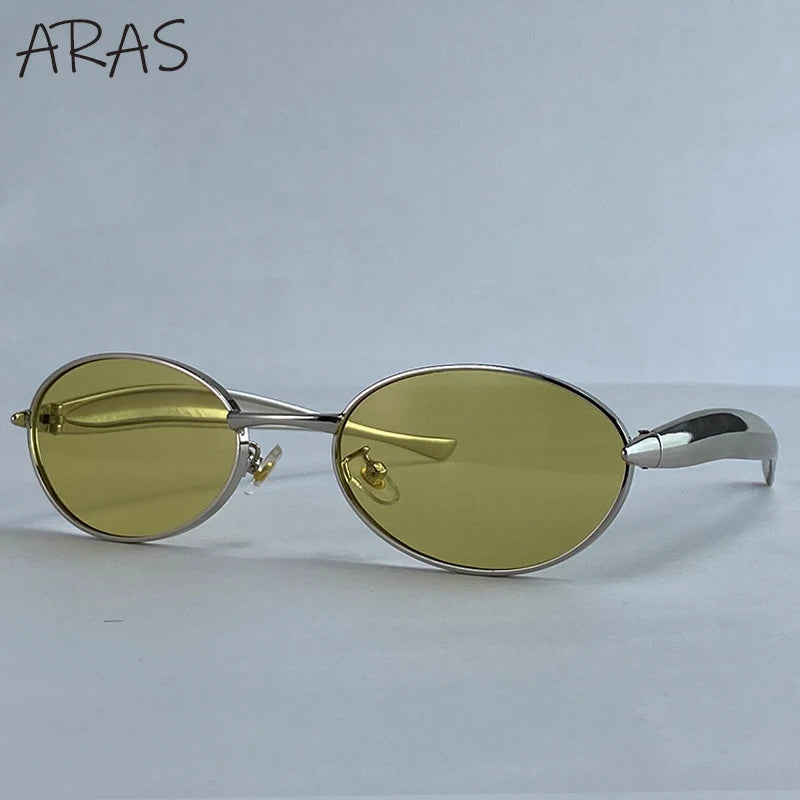 Sexy Small Oval Punk Sunglasses Women 2026 Luxury Vintage Steampunk Metal Frame Sun Glasses For Ladies Trendy Traveling Shades