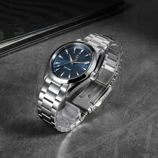 Montre Watchdives WD0006, mouvement VH31 à trotteuse fluide, verre saphir bombé, revêtement luminescent BGW9, étanche à 10 bars, 38 mm, style vintage
