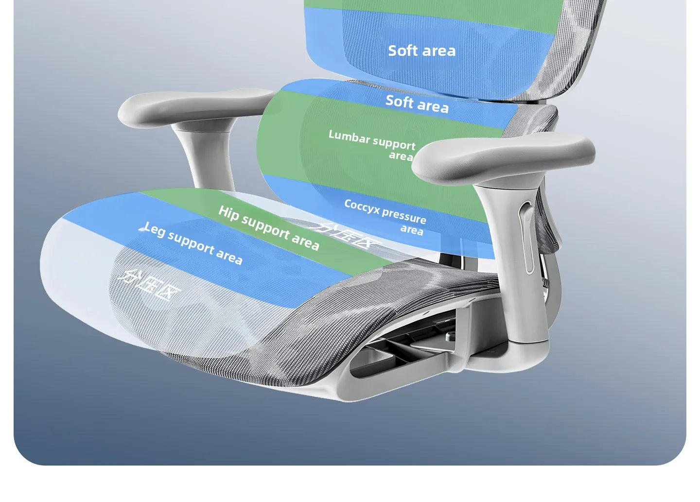 Ergonomic Office Chair Comfortable  Long Sitting Home Gaming Computer Recliner Nap Chair Adjustable Height Lumbar Support Swivel