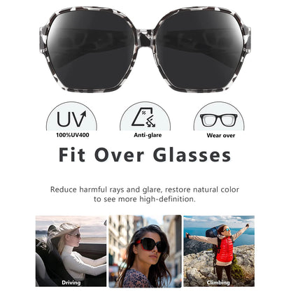 Oversized Over Glasses T01 Sunglasses for Women Men Square Fit Over Sun Glasses UV400
